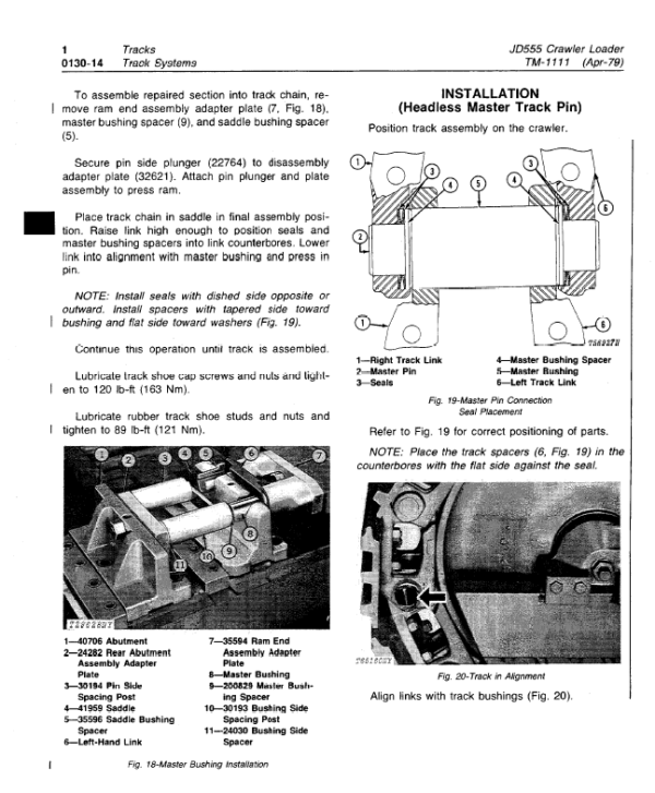 John Deere 555 Crawler Loader Service Manual TM-1111