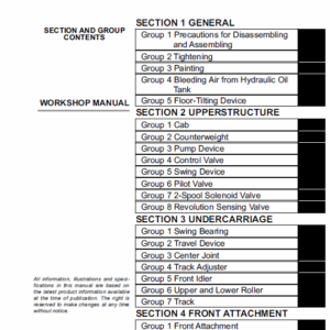 Hitachi ZX60USB-3 and ZX60USB-3F Excavator Service Manual