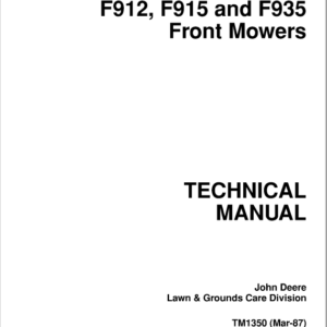 John Deere F911, F912,  F915, F925, F932, F935 Front Mowers Service Manual