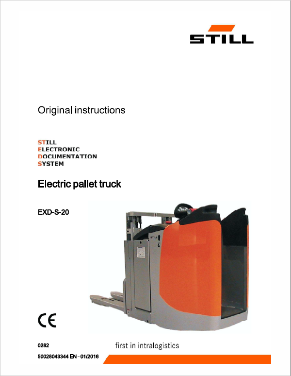 Still EXD-18, EXD-20, EXD-S-20 Double Pallet Stacker Workshop Repair Manual