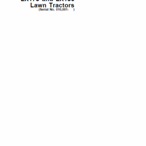 John Deere LX172, LX173, LX176, LX178, LX186, LX188 Lawn Tractor Service Manual