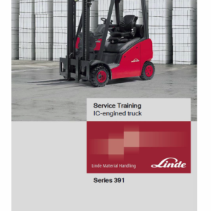Linde 391 Forklift Truck : H14T, H16T, H18T, H20T Service Training Manual