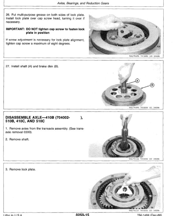 John Deere 410B, 410C, 510B, 510C Backhoe Loader Service Manual
