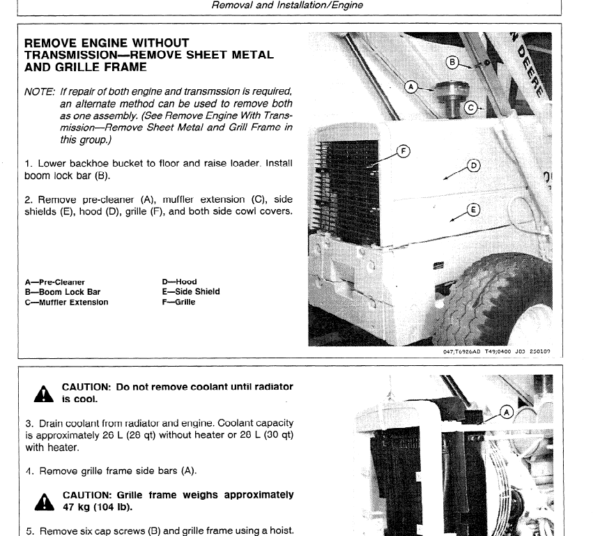 John Deere 710C Backhoe Loader Manual TM-1450 & TM-1451