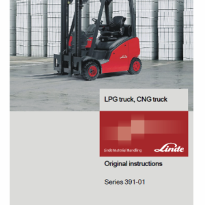 Linde 391 Forklift Truck : H14T, H16T, H18T, H20T Service Training Manual