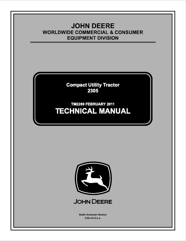 John Deere 2305 Compact Tractor Service Manual