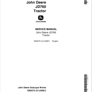 John Deere 760 Tractor Repair Service Manual SM2075