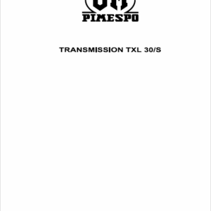 Om Pimespo Transmission TXL 30/S Workshop Manual