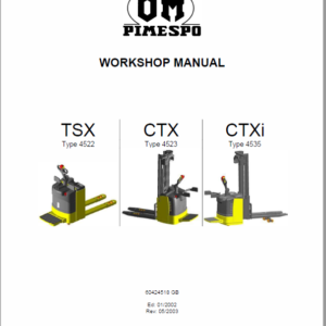 OM Pimespo TSX, CTX and CTXi Pallet Stacker Workshop Repair Manual