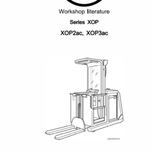 OM Pimespo XOP2, XOP3,  XOP2ac and XOP3ac Ordre Picker Workshop Repair Manual