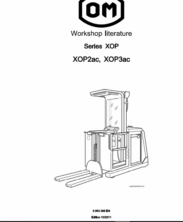 OM Pimespo XOP2, XOP3,  XOP2ac and XOP3ac Ordre Picker Workshop Repair Manual
