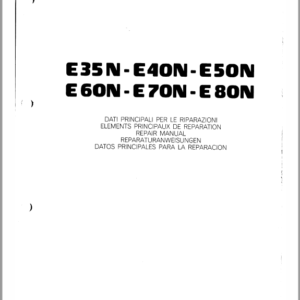 OM Pimespo E35N-E40N-E50N-E60N-E70N-E80N Forklift Repair Manual
