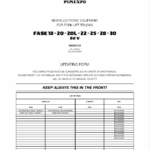 OM Pimespo Fase 18-20-20L-22-25-28-30 80v Forklift Workshop Repair Manual