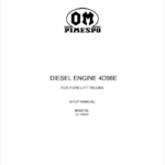 OM Pimespo 4D98E Diesel Engine For Forklift Trucks Shop Manual