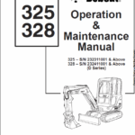Bobcat 325 and 328 Compact Excavator Service Manual