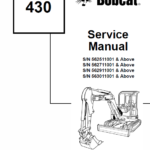 Bobcat 430 Compact Excavator Service Manual