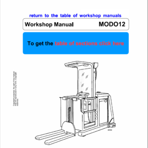OM PIMESPO Modo 12 Order Picker Workshop Repair Manual