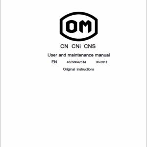 OM Pimespo TN Type 4526, CN Type 4525, CNS Type 4527 and CNI Type 4528 Workshop Manual