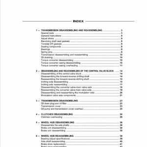 Om Pimespo Transmission TXL 30/S Workshop Manual