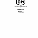 OM Pimespo TSR20, TSR30, TSR31, CSR Workshop Repair Manual