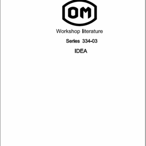 OM PIMESPO IDEA Series 334-03 Workshop Repair Manual