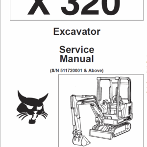 Bobcat X320, and X322 Excavator Service Manual