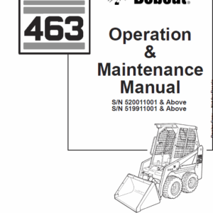 Bobcat 463 Skid-Steer Loader Service Manual