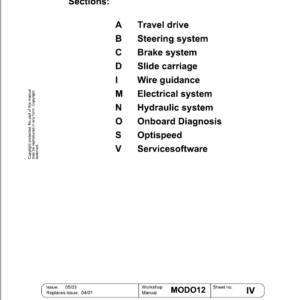 OM PIMESPO Modo 12 Order Picker Workshop Repair Manual