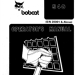 Bobcat 540, 543 and 543B Skid-Steer Loader Service Manual