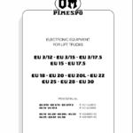 OM Pimespo EU18, EU20, Eu20L, EU22, EU25, EU28 and EU30 Forklift Workshop Manual