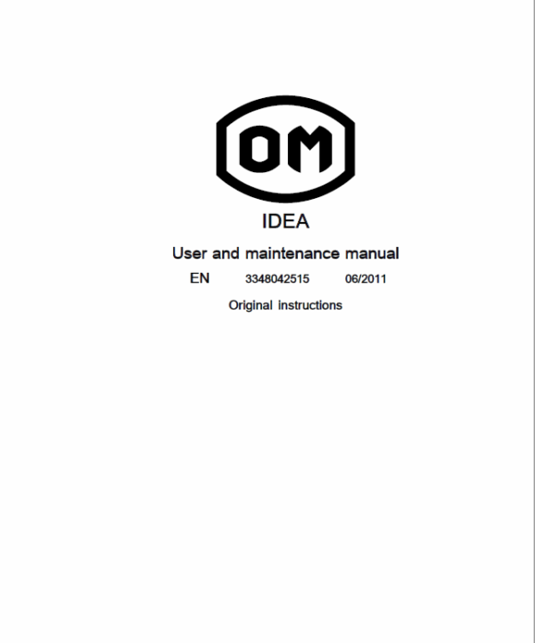OM PIMESPO IDEA Series 334-03 Workshop Repair Manual