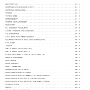 OM Pimespo Fase 60, 70 and 80 80v Forklift Workshop Repair Manual