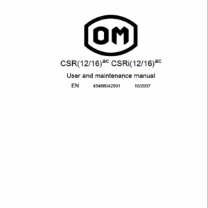 OM PIMESPO FIAT CSR, TLR, CSRi, TSR, CSR12ac, CSR16ac Workshop Repair Manual