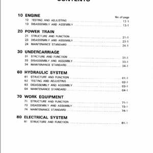 Bobcat 116 Excavator Service Manual