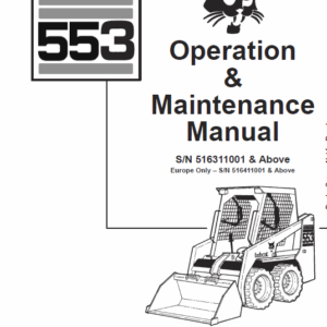 Bobcat 553 Skid-Steer Loader Service Manual