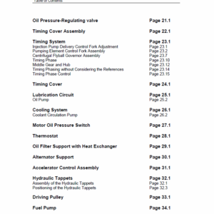 OM Pimespo LDW 2204/T CHD Engine For Forklift Trucks Shop Manual