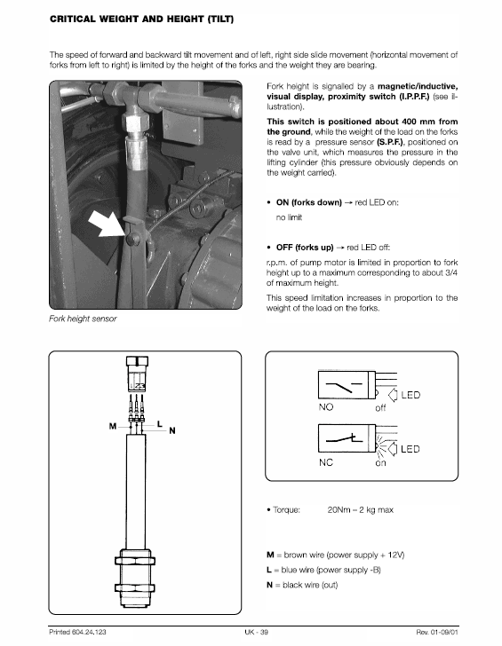 OM Pimespo Fase 60, 70 and 80 80v Forklift Workshop Repair Manual