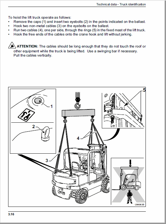 OM Pimespo XE60, XE70 and XE80 Forklift Workshop Manual