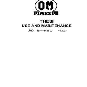 OM PIMESPO Thesi Series 4519 Reach Trucks Workshop Repair Manual