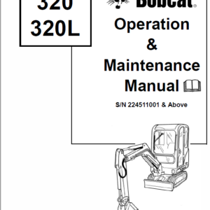 Bobcat 320, 320L and 322 Excavator Service Manual