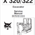 Bobcat X320, and X322 Excavator Service Manual
