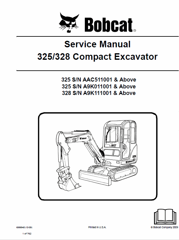 Bobcat 325 and 328 Compact Excavator Service Manual