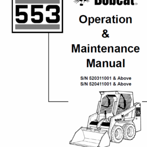 Bobcat 553 Skid-Steer Loader Service Manual