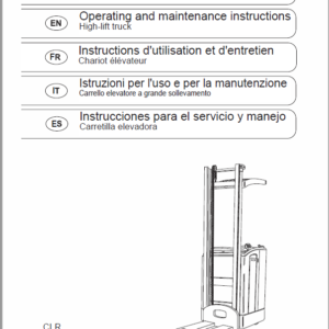 OM PIMESPO TLR, CLD and CLR Pallet Stacker Workshop Repair Manual