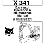 Bobcat X337 and X341 Excavator Service Manual