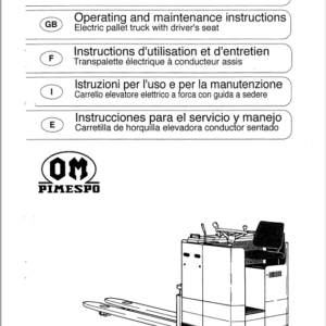 OM Pimespo TSR20, TSR30, TSR31, CSR Workshop Repair Manual