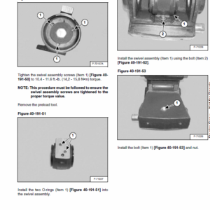 Bobcat 425 and 428 Compact Excavator Service Manual