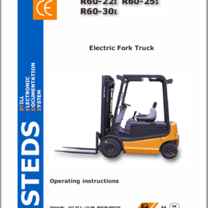 Still Electric Fork Truck R60: R60-22 R60-25 R60-30, R60-35 R60-40 R60-45 R60-50 Workshop Manual