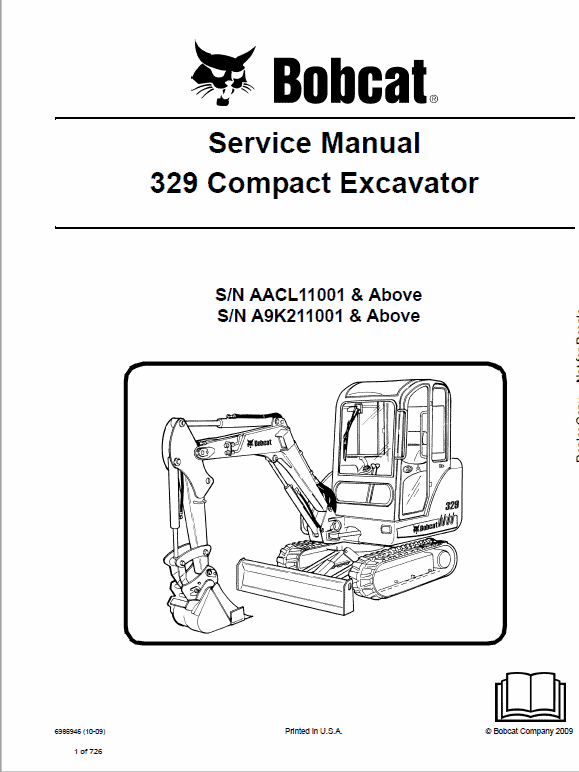 Bobcat 329 Compact Excavator Service Manual