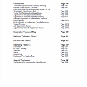 OM Pimespo LDW 2204/T CHD Engine For Forklift Trucks Shop Manual